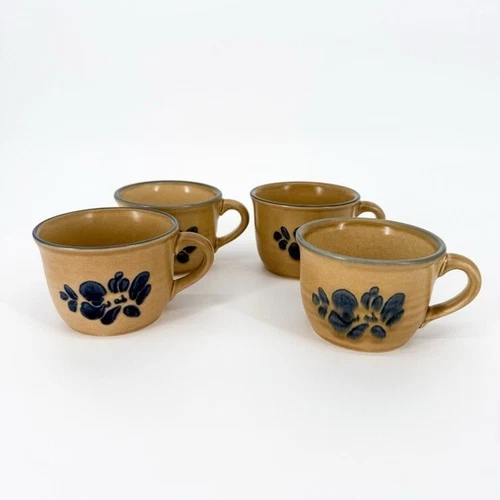 Set of 4 Pfaltzgraff Folk Art Coffee Tea Mugs 001
