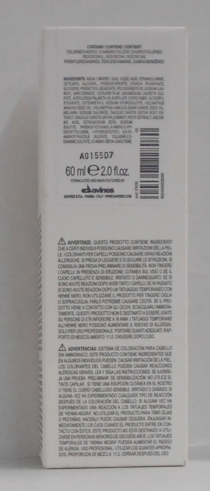 Davines A NEW COLOR Color de cabello premium con carotenoides 2,0 oz (difícil de encontrar) Foto 3 de 3