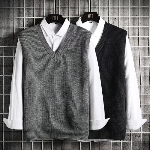 Gilet Homme Sans Manches Only & Sons - Col V - Tricoté Acrylique/coton - Neuf Avec étiquettes