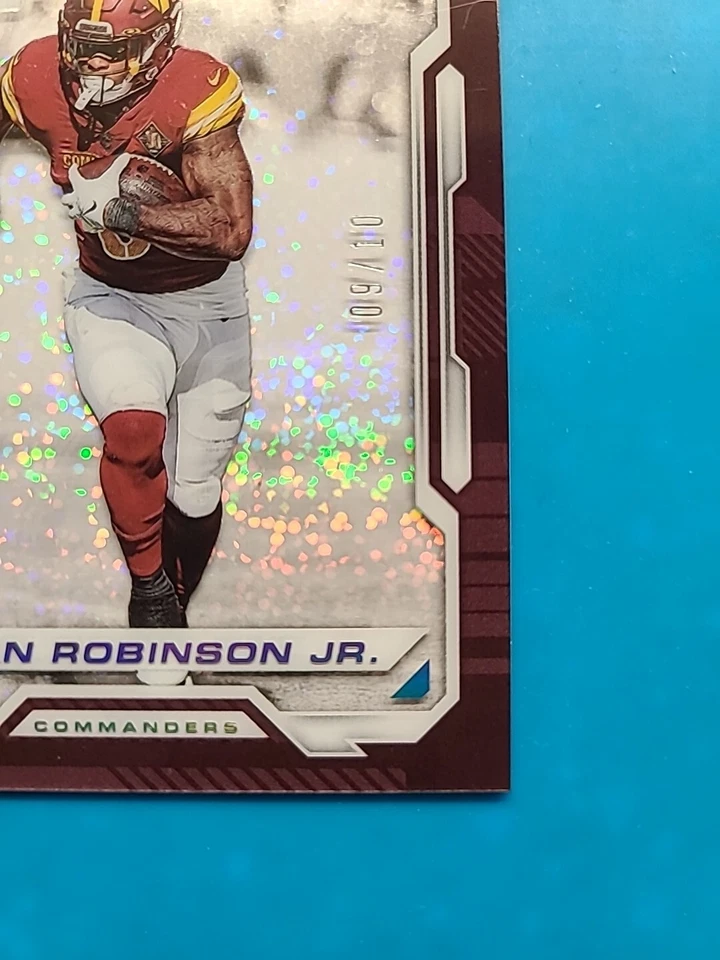2022 Panini Chronicles Playoff Momentum Brian Robinson Jr Sparkle /10 RC Rookie - Image 4 of 4