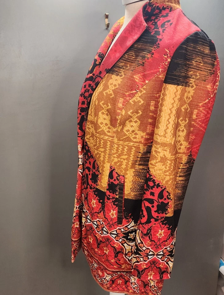 Chaqueta de noche para mujer Chicos inspirada en Asia talla 0 larga tejida forrada Blazer Foto 3 de 4