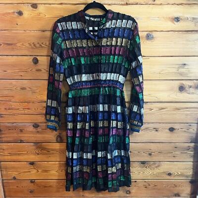 DoDo Bar Or Black Metallic Cocktail Mini Dress | eBay