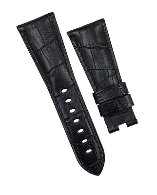 Original Panerai Dark Black Alligator Leather 26mm x 20mm Band