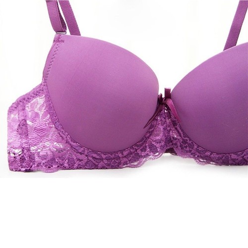 Women sexy Lace Push Up Bra Underwire Padded Lingerie Underwear 30-36 AA A B Cup - Picture 21 of 35