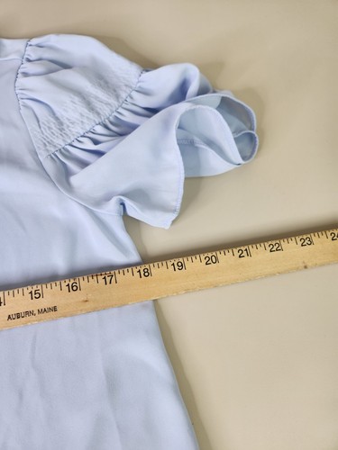 Ann Taylor Factory Light Blue Women's Blouse Size Extra Small Top NEW WITH TAGS - Picture 7 of 12