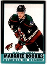 Brayden Burke 2020-21 O-pee-Chee Retro Black Rookie /100 #633 Arizona Coyotes