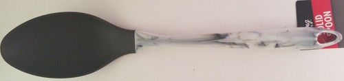 Spoons, Ladle, Potato Masher, Spatula Gray Nylon Marble Handles, Select Untensil - Picture 2 of 6