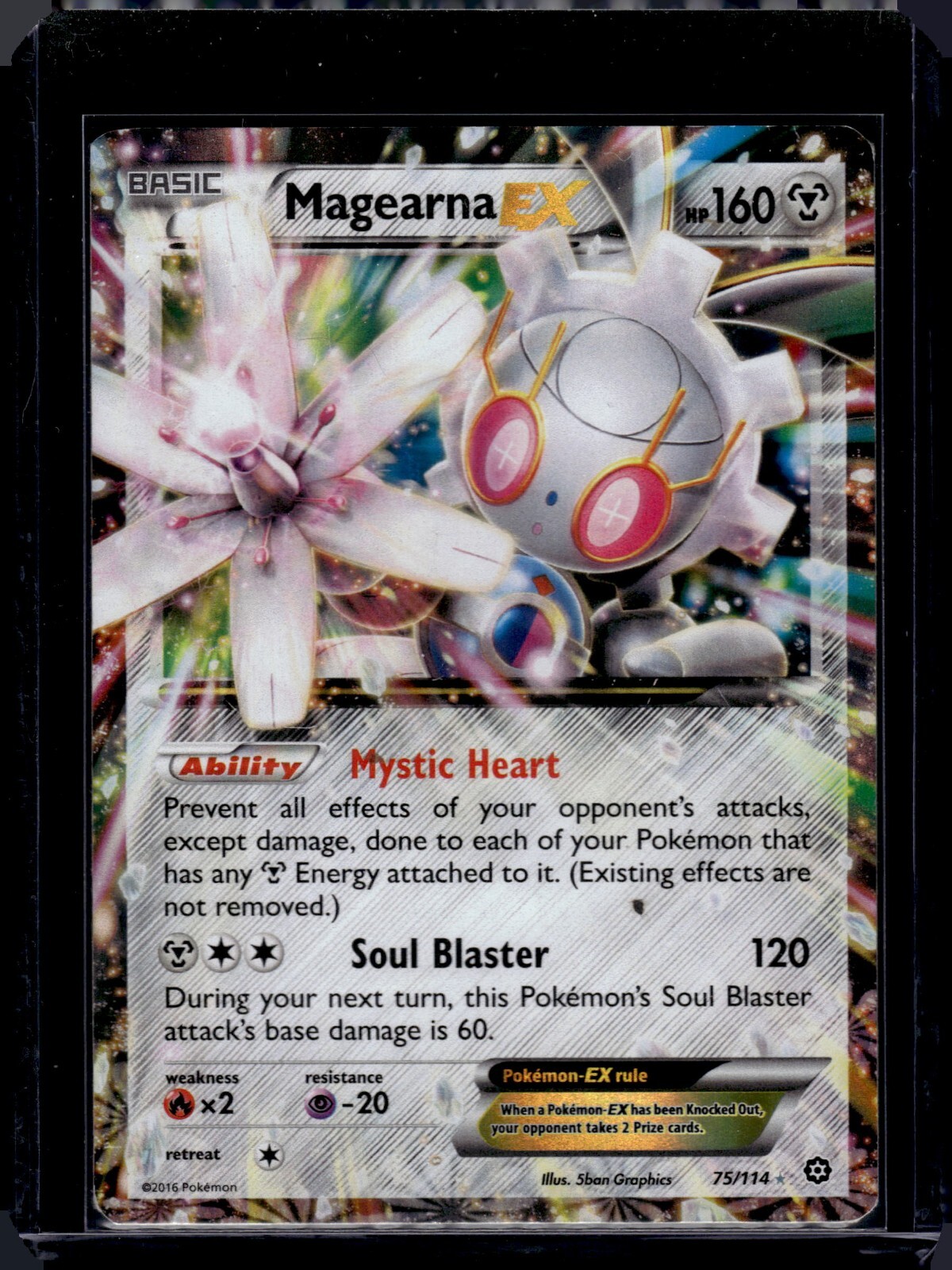 Magearna EX 75/114 Steam Siege Ultra Rare Holo Pokemon Card LP