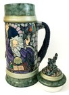 Wizard and Dragon Tankard Mug Top Signed By Artist 18" Tall x 6 1/2" Nwot No Box