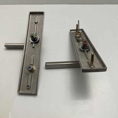 Emtek 8442 Modern 2x10” Keyed w/American Cylinder Milano Levers Left Door Set - Picture 8 of 12