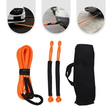 20FT Towing Ropes with Soft Shackles, Elasticity Recovery Rope Road Recovery Kit