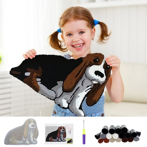 Latch Hook Kit DIY Rug Making Kit Cute Cartoon Animal Theme Latch Hook Rug ShoEK - Picture 14 of 17