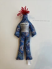 Dammit Doll Voodoo Doll Stress Relief Gag Gift Paisley Blue Red