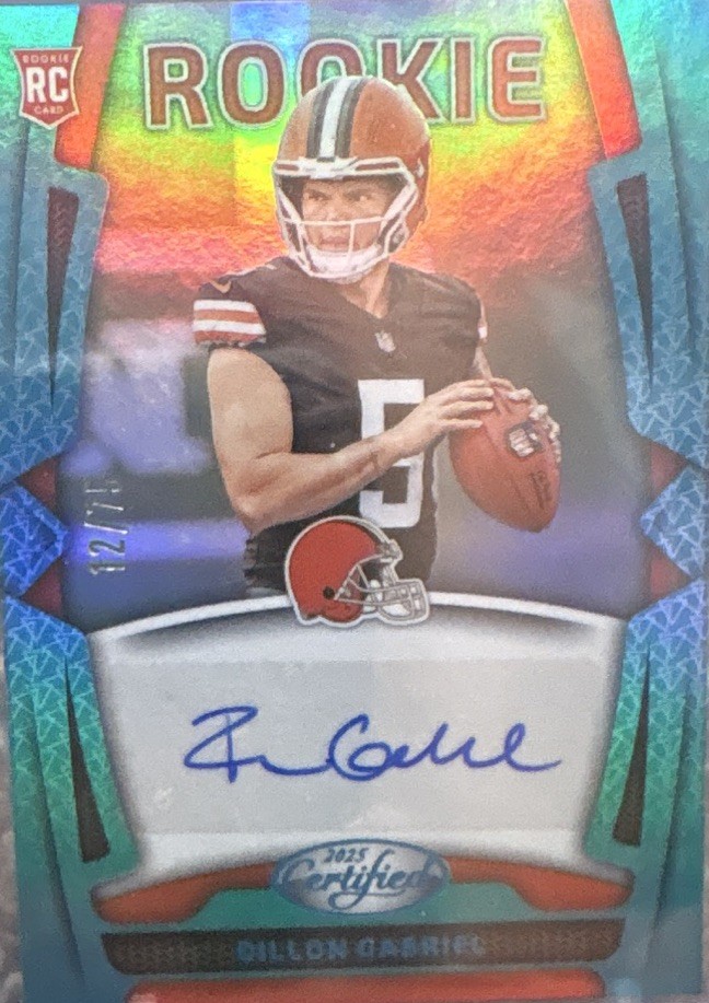 2025 Panini Certified Dillon Gabriel Rookie Autograph Auto Mirror Teal /75 🔥🔥