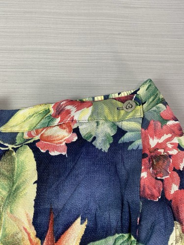 VTG Melrose Womens Size 2X Bold Floral Print Button Front Top Blouse Skort Set - Picture 9 of 16