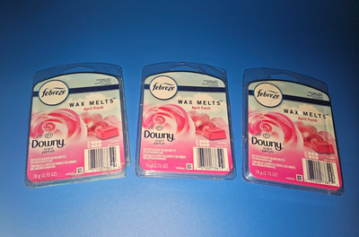LOT (3) Packages FEBREEZE with DOWNY April Fresh WAX MELTS Set PINK