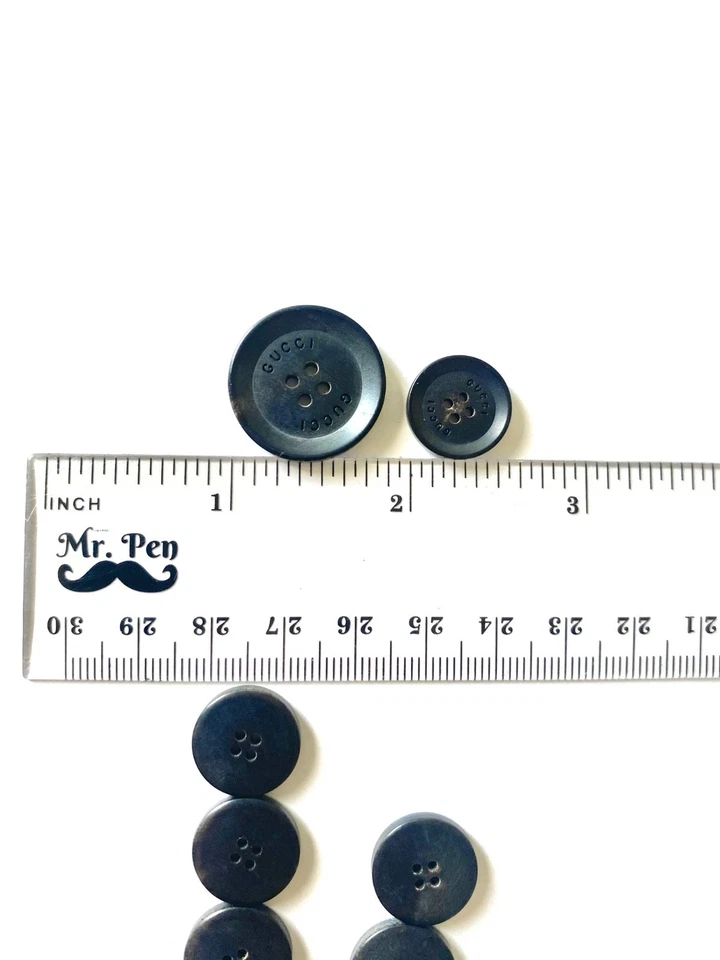 (9) GUCCI Dark Brown Tortoise Replacement Logo Buttons Blazer Jacket Uniform VTG - Image 2 of 4