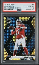2025 Panini Mosaic Black Gold 8/8 Josh Allen SSP #150 PSA 10 (Last on Print) 
