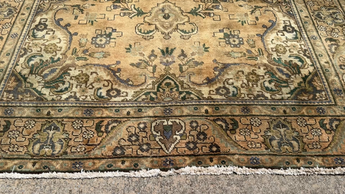 ALFOMBRA ANTIGUA 6x9 tejida a mano vintage oriental hecha a mano caqui verde óxido apagado - Vídeo 1 de 1