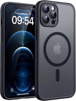 iPhone 12 Pro Max Case, Upgraded Full Camera Protection, Translucent Magnetic Ma