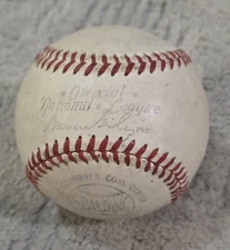 1952-1957 Official National League Baseball  Warren Giles Commissioner  "FADED"