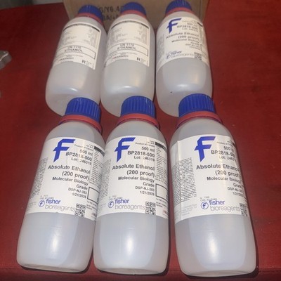 Absolute (200 Proof), Molecular Biology Grade, Fisher 6 500ML BOTTLES