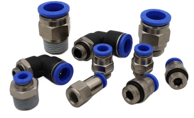 CDC PNEUMATICS CDC Pneumatic Steckverschraubung gerade, Winkel 1/8" - 1/4" - 3/8" - 1/2" IQS