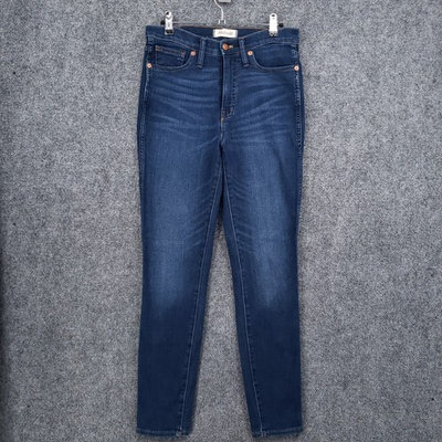 #ad Madewell Jeans Womens 28 Blue High Rise Skinny Leg Stretch Dark Wash Denim $24.99
