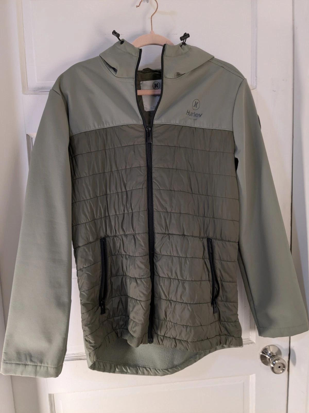 Hurley Mens Puffer Jacket Size Large