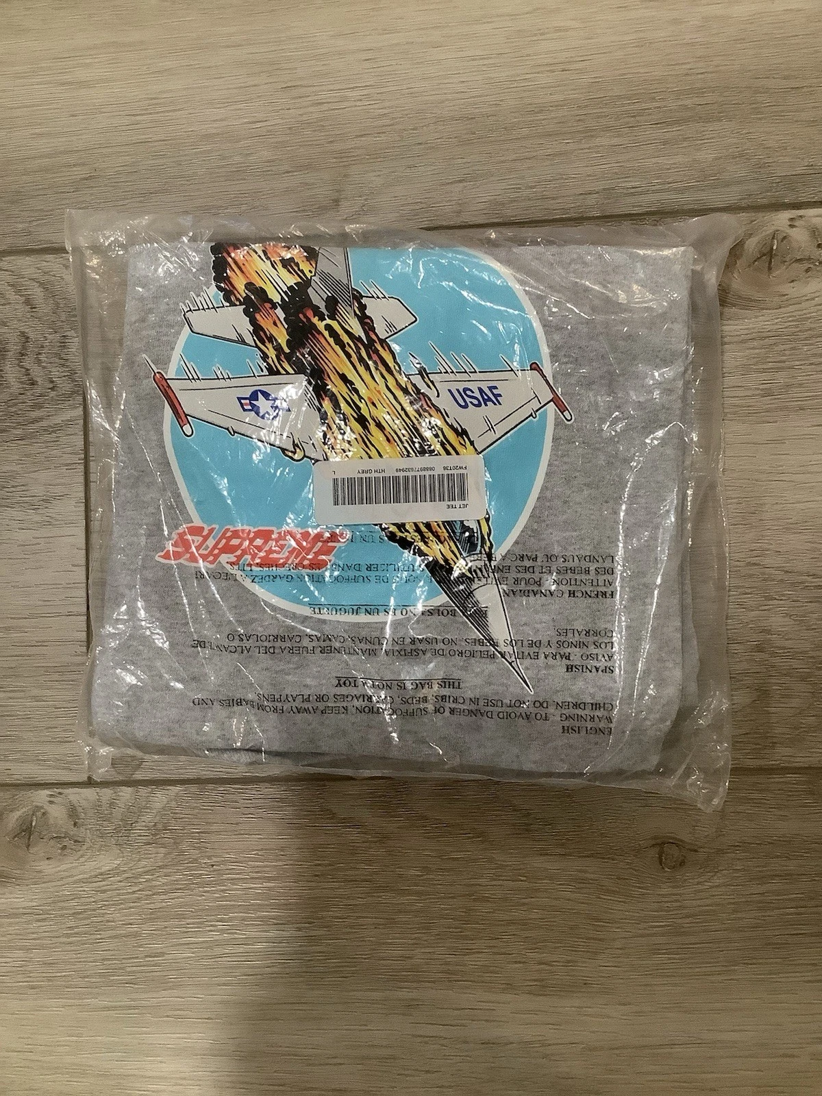 Tee shirt Supreme Jet gris bruyère FW20 taille L NEUF