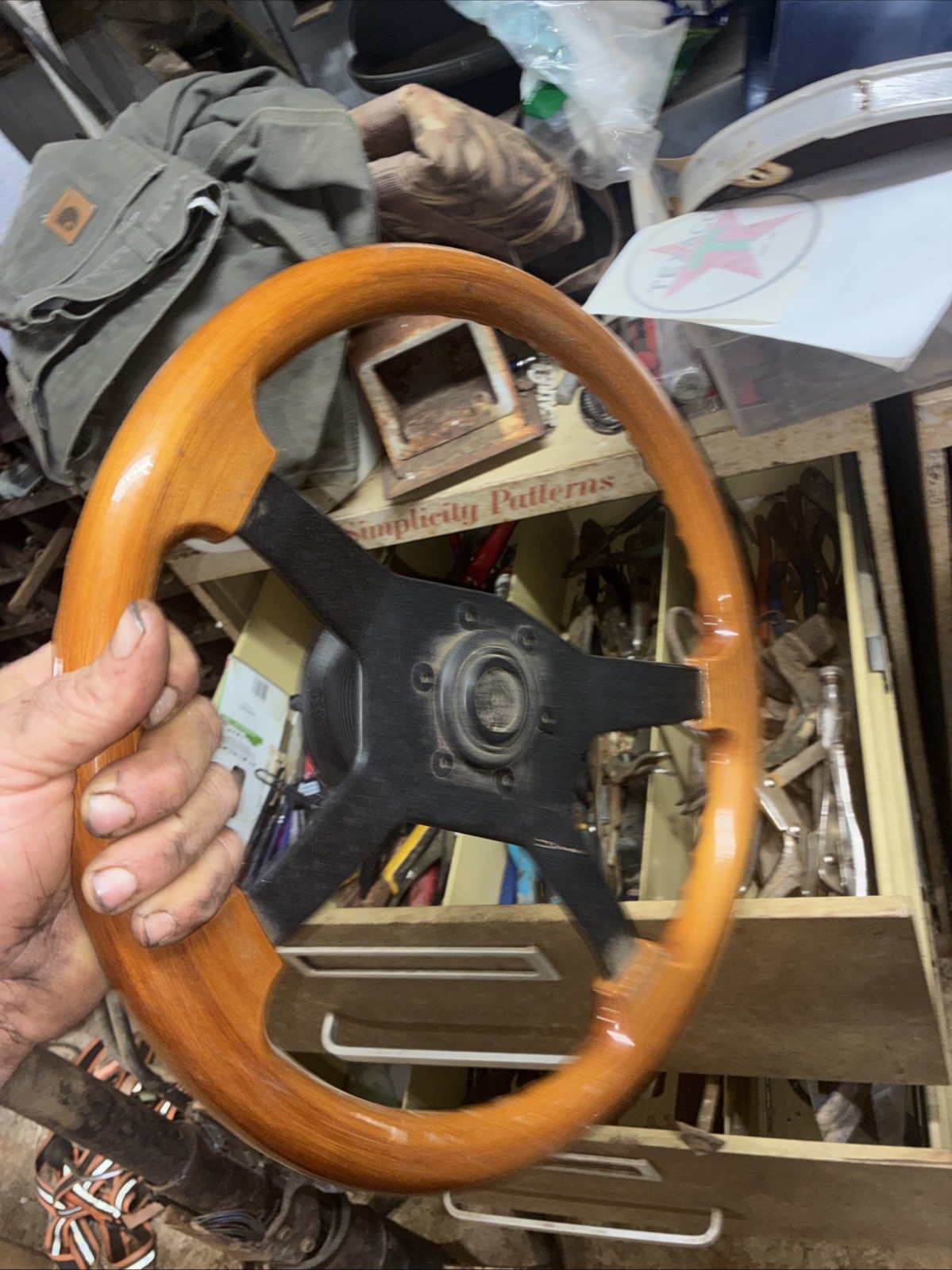 Vintage Nuova Raid Wood Steering Wheel 15” Italy 6-Bolt Classic Ferrari Alfa