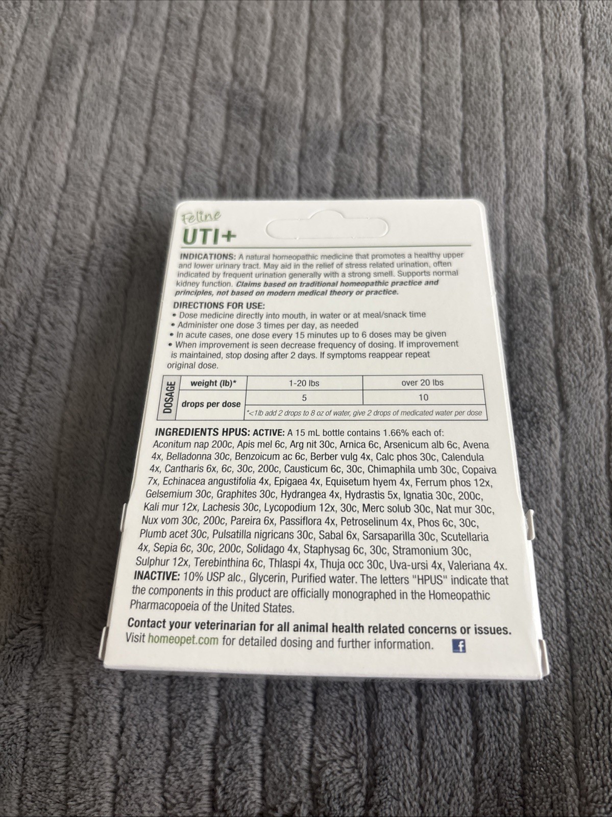 HomeoPet Feline UTI Plus 15 ml | Urinary Tract Infection Remedy for Cats