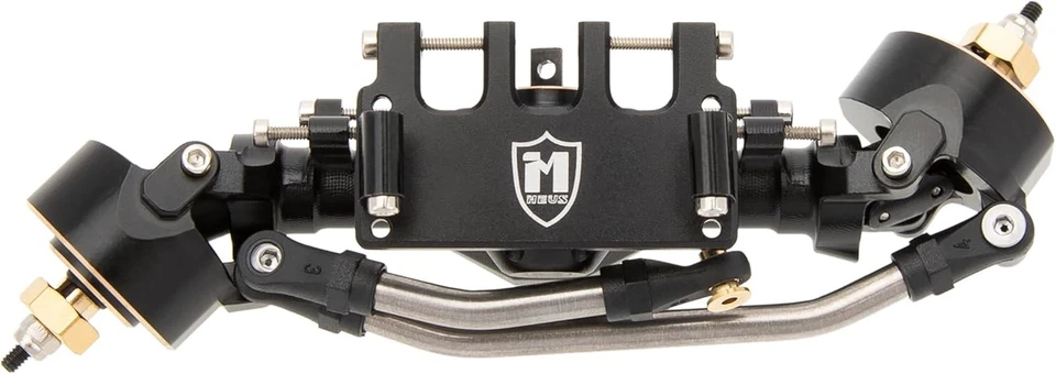 Black Front Axle Upgrades for RC Crawler - Deadbolt C10 JLU - Image 3 of 4