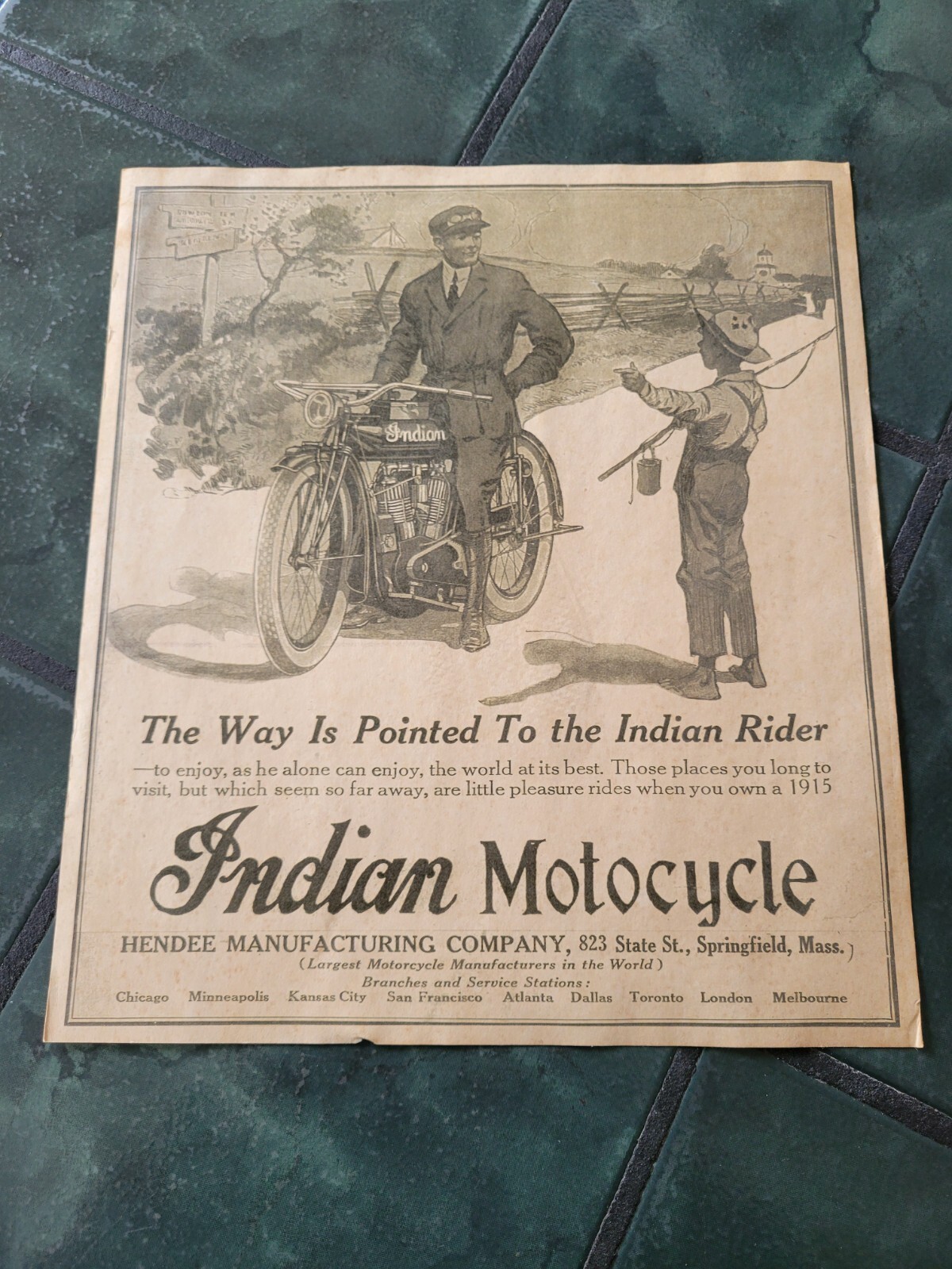Vintage/Antique Indian Motorcycle Poster Motorcycle Wall Decor Sign eBay