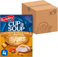 Cup a Soup Chicken & Vegetable with Croutons Instant Soup 9 Boxes 36