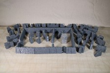 Tabletop Terrain Stone Rock Walls 56 piece Scatter Dnd RPG wargame skirmish 28mm