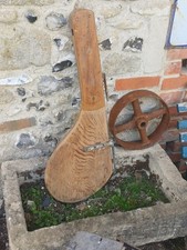 Antique Oak Ships Rudder In Lovely Condition 32 " Tall C 1910