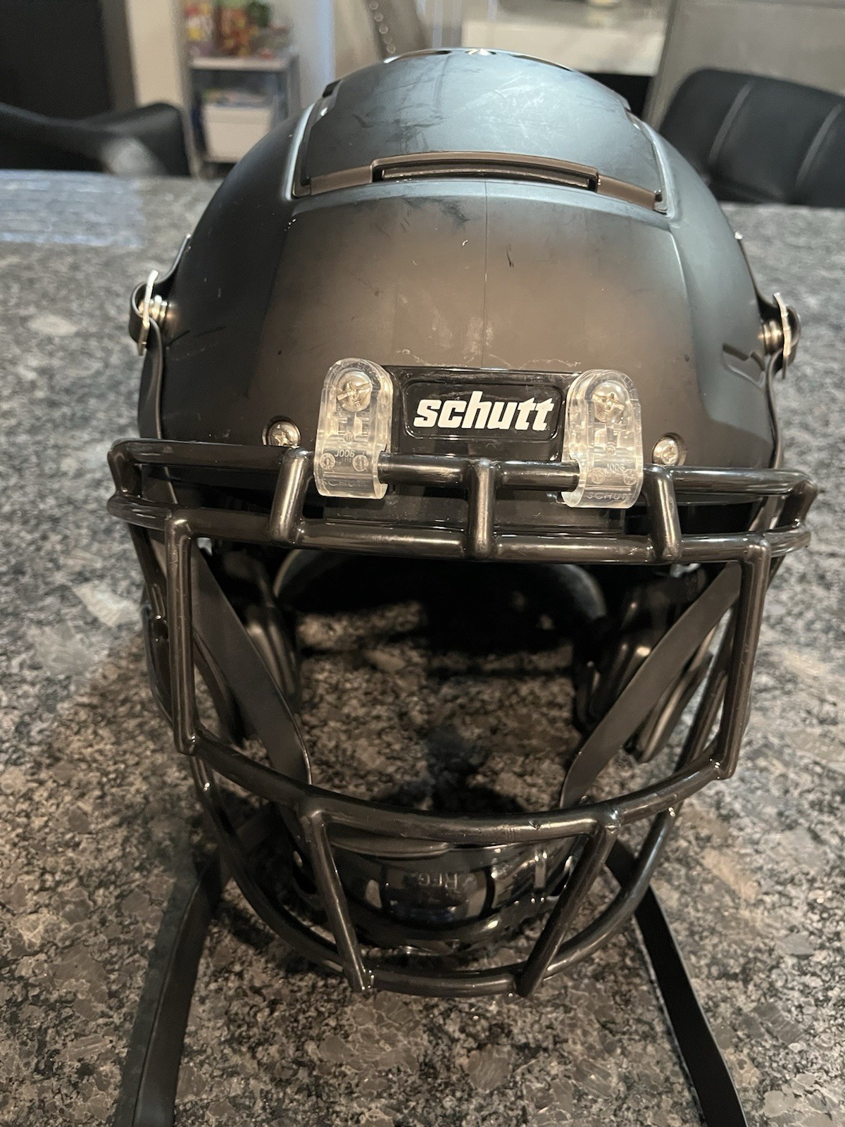 Adult Schutt F7 2.0 Matte Black Full Face Football Helmet D3O Padding Face Mask