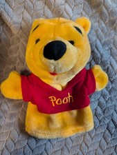 vintage Disney 9  Winnie the Pooh Hand Puppet Plush Bear Mattel