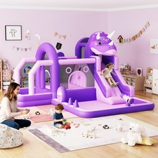 inflatable Bounce House Slide Castle 12x8.3ft Commercial for Kids w/ Air Blower