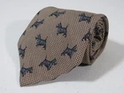Vintage Polo Ralph Lauren Hand Made USA Scottie Dog Print Silk Luxury Tie!