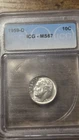 1959 D Roosevelt Dime ICG MS67 +