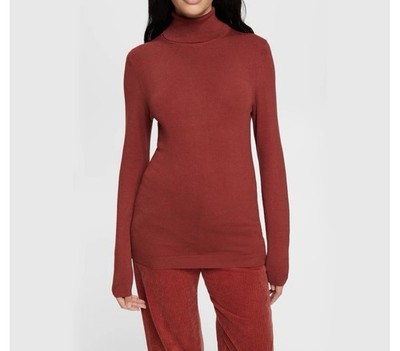 Esprit  Women s  Turtleneck Sweater Red Italy Cotton Size S/M