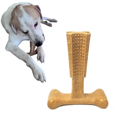 Bam-Bones Plus T-Bone, Bamboo Fiber & Nylon Dog Chew, Durable for Aggressive ...