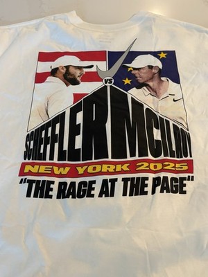 RARE Nike  Scheffler vs McIlroy  Ryder Cup 2025  Rage At The Page   Men s M