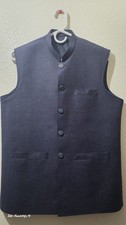 Pakistan Indian Men's Luxury PremiKarandi Taylor Made Waistcoat Slim Fit Medium