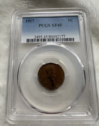 1917  LINCOLN WHEAT CENT - PCGS - XF 45 - INV#8866