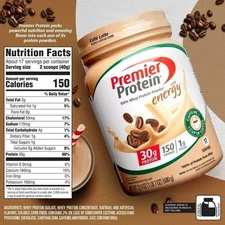 Premier Protein 100% Whey Protein Powder Café Latte 30g Protein 23.9 oz