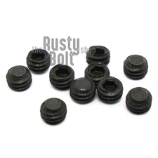 M3 x 2mm, Socket Set Screw Flat Point, 45H Steel, Black Oxide