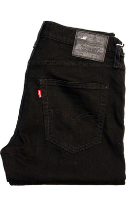 Levi's 512 Slim Taper Big E Herren Jeans W34 L29 Jet Black Stretch Denim LEVJ735